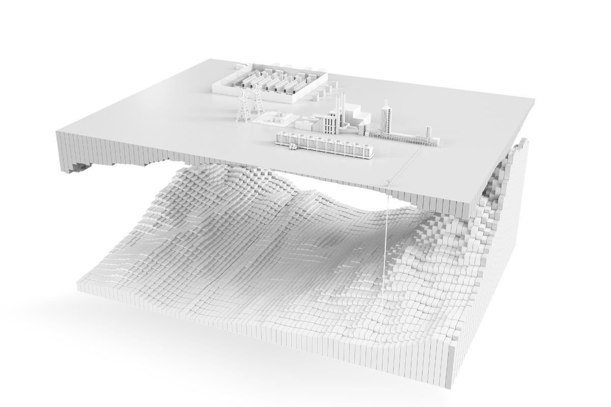 3D model of a gas-to-power facility